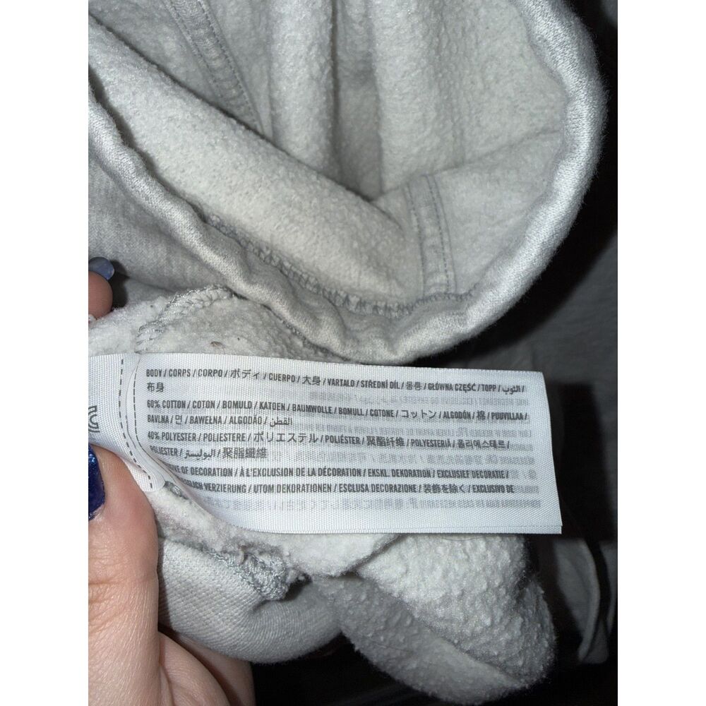Abercrombie Kids Essentials Heather Gray Pullover Hoodie Sweatshirt Size 13/14 - Picture 4 of 8